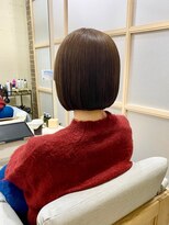 サロン LH(salon LH) 丸みボブ/艶髪/髪質改善/マロンブラウン/酸性ストレート