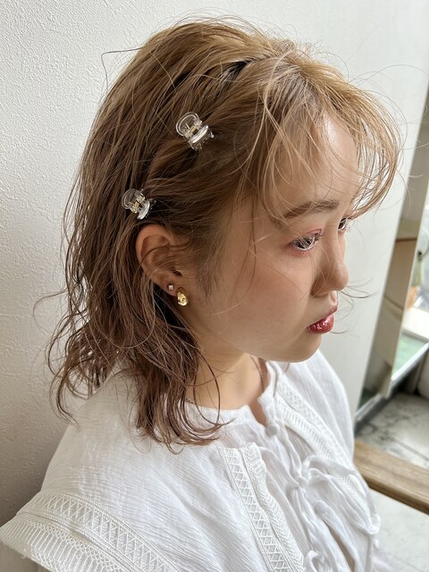 簡単アレンジとベージュカラー