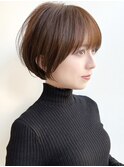 say. ニュアンスカラー ミルクティーベージュ ショート 前髪