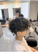 ツイストスパイラルパーマ　メンズマッシュパーマ　メンズサロン