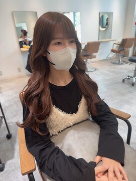 ジュネス 奈良橿原(Jeunesse) 【ブリーチなしダブルカラー】ナチュラルベージュ×女神巻き