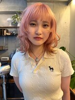 ナループロア ルームー(Nalu pu loa ROOMOO)&nbsp;ピンクブロンドカラー/ピンクベージュカラー/レイヤーカット