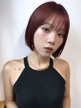 ラフ 新宿(Laff) ショートボブ×ショコラアッシュ【束感/ヘルシースタイル/新宿】