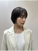 大人ショートボブ/20代30代40代/岡野亘希
