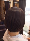 立体感・透明感ショートボブ＊ナチュラルブラウン３０代４０代