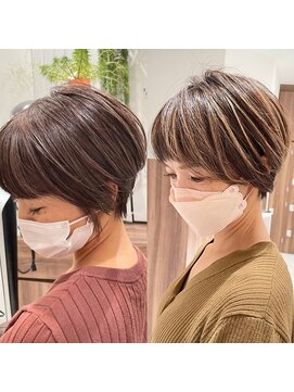 アッシュ 茗荷谷店(Ash) ビフォーアフター　白髪ぼかし　ハイライト