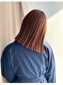 切りっぱなしロブ×オレンジブラウン 【鎌田隆雅】