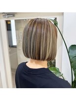 アオ 岡野 横浜(a-o)&nbsp;【安藤貴志】オリーブグレージュxハイライトxミニボブ＊