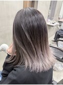 グラデーション　シルバー　#ブリーチ2回