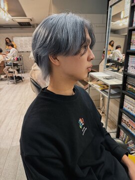 ハイセンス(HISENSE) メンズダブルカラーセンターパートニュアンスパーマ【GIA】