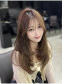 《Kaho》ベージュ　ダブルカラー　レイヤーカット