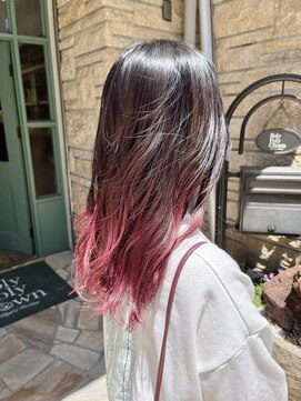 ローリーポーリークラウン(Roly Poly Clown) グラデーションカラー/ピンクカラー/くすみピンク ＊ 20代30代