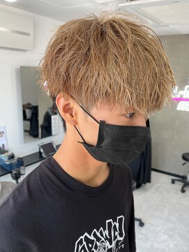 エルマーク 豊中(L-MARK) ダブルカラー/ブリーチ/ミルクティー/ヘアカラー/men's