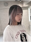 ブリーチ//レイヤーボブ/インナーカラーホワイトグレージュ