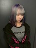 【リタッチ根元２センチ以内】カット＋リタッチケアブリーチカラーヘアパック