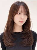 韓国風レイヤーカット髪質改善ダブルカラーハッシュカット