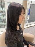 【久留米】 暗髪カラー/前髪カット/レイヤーカット