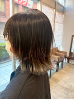 ビ ダーン(be done)&nbsp;外ハネボブ裾カラー