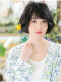 *EVE戸頭*黒髪*ダークトーンのくせ毛風ふんわりパーマa
