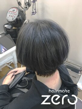ヘアメイクゼロ 坂戸駅前店(hairmake zero) オージュア　すっきりショート　ダークアッシュ