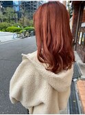 オレンジブラウン_クールショート ピンクグレージュ ボブルフ