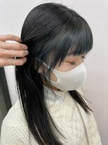 ジンジャー(GINGER)&nbsp;フェイスフレーミング×ブルー×髪質改善×ブラック