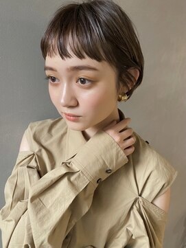 パーク(PARK) 【PARK】束感ワイドショートバング×シアーベージュ