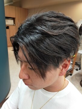 ヘアサロンアンドヘアメイクディー(hair salon hair make D) 仙台D オシャレツーブロック×マッシュショート×アップバング