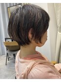 大人ヘルシースタイルショコラアッシュふんわりカールショート