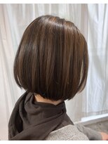 ツムグ 代官山店(TUMUGU) ナチュラルショートボブショコラアッシュ白髪ぼかし大人可愛い