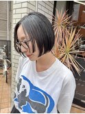 ステップカットボブ伸ばしかけヘア小顔お洒落女子