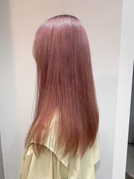 キャンバスアニュー 川崎(canvas anew.) ロング ピンクベージュ ブリーチ1~2回/ハイトーンカラー