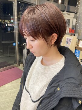 コワファースト 大分(COIFF1RST) 大人可愛いショートボブ白髪ぼかし20代30代40代/大分