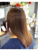 セミロングワンレン