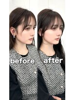 アマトウキョウ アユンチェ(AMA TOKYO×AYUNCHE)&nbsp;前髪顔まわり韓国ヘアレイヤーカットサイドバンク2wayバンク韓国