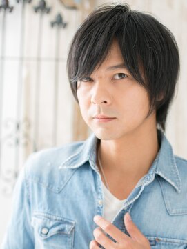 モッズヘア メン 上尾東口店(mod's hair men) アッシュブラック斜めバングイケオジショートY上尾