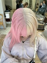 ヲタク(wotaku.) ツートンカラーホワイトカラーホワイトピンクブロンドハイトーン