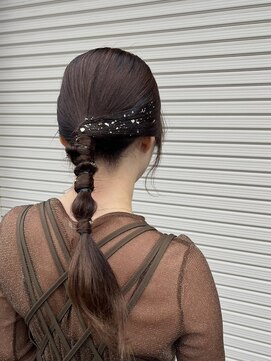 トップヘアー 大元店(TOP HAIR) 【jasmin】同窓会ヘアセット × 編みおろし
