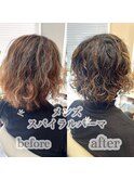 メンズ ロングスパイラルパーマ
