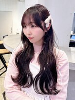 アルバム 池袋(ALBUM) ロング顔周りレイヤーおくれ毛前髪カットグレージュ_F60646