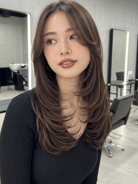 表参道/顔周り/前髪カット/ハイライト/ブリーチなしダブルカラー