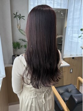 ニカ ボーテ(Nika beaute) 顔周りカット小顔似合わせカット ピンクブラウン