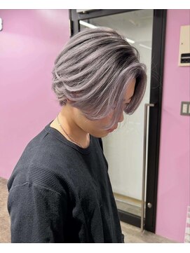 メンズ/バレイヤージュ/シャドールーツ/センターパート