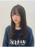 レイヤーカット/ココアブラウン/韓国レイヤー