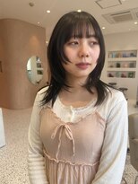 オン キャナルシティ博多前店(on)&nbsp;【晴音】ミディアムウルフ/ミディアム/ブルーブラック/20代