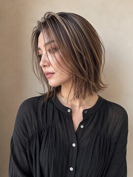 リーチェ(ReCHE by CAPA(旧:CAPA茅ヶ崎店)) ハイライト脱白髪染めくびれ外国人レイヤー艶髪ロングボブ8