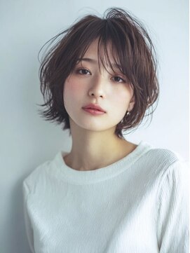 ニーフ 恵比寿(neaf) ダークブルーワンホンレイヤー/ニュアンスウルフ/デジタルパーマ
