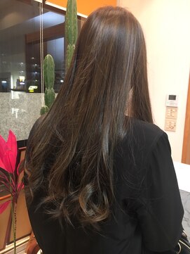 オレンジ サラ 河辺店 バレイヤージュ＠ロングヘアー