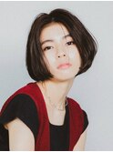 クラシカル切りっぱなしボブ