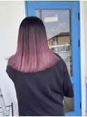 似合わせカットメルティカラー着物フェミニンロング